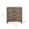Homeroots 26" Gray Solid and Manufactured Wood Two Drawer Nightstand 399251 - alternate 3