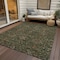 Homeroots 3' X 5' Emerald Brown And Red Floral Washable Indoor Outdoor Area Rug 604589 - alternate 8