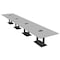 Skutchi Designs Rectangle Conference Table With Power, 48 in W, 264 in L, Grey HAR-REC-48X264-DOU.BK-U779-EBLK - alternate 1