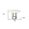 Homeroots 48" White And Black Rounded Marble And Metal Pedestal Base Dining Table 380478 - alternate 3