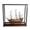 Homeroots 32" Wood Brown Solid Wood Hand Painted HMS Victory Medium Display Case Model Boat 401843 - alternate 1