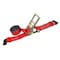 Tie 4 Safe 4'' x 60' Ratchet Strap w/ Flat Hook. WLL: 5,400 LBS Red RT21R-1560-M12N-R-C-1 - alternate 1