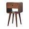 Homeroots 22" Brown Solid Wood One Drawer Nightstand 651476 - alternate 12