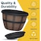 Lifemaster 10-Inch Whiskey Barrel Planters, Rustic Plastic Pots with Drainage and Saucers, 2PK LMPBP2BW2 - alternate 6
