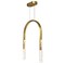 Cwi Lighting Curva Integrated LED 22in Brass Chandelier with Handcrafted Glass 1725P22-2-624 - alternate 6
