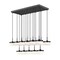Z-Lite Renaud Matte Black 17 Light Linear Chandelier 827P6-17L-MB-LED - alternate 1