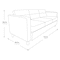 Office Star Products Pacific Sofa Couch, Black PAC53-R107 - alternate 6