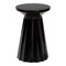 Baxton Studio Ulmer Metal Scalloped Side Table - Modern Round Accent Table for Indoor or Semi-Outdoor Use, Black 259-14289-ZORO - alternate 1