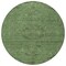 Homeroots 8' Fern Green And Dark Green Round Floral Washable Indoor Outdoor Area Rug 604224 - alternate 7