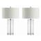 Jonathan Y Cole 27.5" Modern Fused Glass Cylinder LED Table Lamp, Clear, 2PK JYL4016B-SET2 - alternate 8