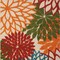 Homeroots 3' X 4' Green Orange And Red Floral Indoor Outdoor Area Rug 546642 - alternate 5