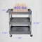 Luxor Utility Cart with Deep Lipped Plastic Shelves, 400 lb Load Capacity, 3 Shelves, 32 in L, 24 in W TC111-G - alternate 13