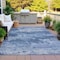 Homeroots 10' X 14' Navy Blue And Ivory Abstract Washable Indoor Outdoor Area Rug 630932 - alternate 3