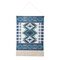 Homeroots 36" X 20" Blue Ivory And Teal Southwestern Cotton Hanging Tapestry 515650 - alternate 1