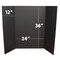 Flipside 36 x 48 Total Black foam Project Board Pack of 24, 3/16'' Thick 30508-24 - alternate 6