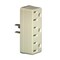 Leviton 006-00697-00I Triple Tap Outlet Adapter, 2 -Pole, 15 A, 125 V, 3 -Outlet, NEMA: NEMA 5-15R, Ivory 697-I - alternate 1