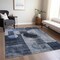 Homeroots 10' X 14' Navy Blue Gray And Charcoal Geometric Washable Indoor Outdoor Area Rug 604335 - alternate 5