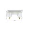 Homeroots 51" White Wood Computer Desk With Two Drawers 723776 - alternate 6