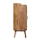 Homeroots 35in Brown Distressed Solid Wood Inlaid Rattan Accent Cabinet With Two Doors 654286 - alternate 5