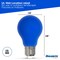 Bulbrite 25-Watt Equivalent Ceramic Blue Color A19 Weatherproof Outdoor E26 Medium BaseLED Light Bulb, 10PK 862316 - alternate 2