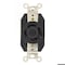 Leviton Flanged Locking Receptacle, L20-30R, 30 A, 347/600V AC, Three Phase, 4 Pole, Flush Mount, Black 2770 - alternate 1