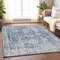 Homeroots 5' X 8' Navy Blue Oriental Washable Indoor Outdoor Area Rug 607609 - alternate 6