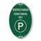 Signmission Reserved Parking - Permit Parking Only with S, 12 In X 18 In Architectural, Heavy Gauge Aluminum A-OV-G-1218-23143 - alternate 1