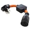 Ac Works Plug Adapter, STW, 6-15/20R, 10-30P, 1 ft., Orange S1030CB620 - alternate 1