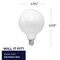 Bulbrite LED Filament, 8.5 Watt Dimmable G40 Light Bulb, Milky Glass Finish, E26 Base, 4000K, 800 Lumens, 2PK 862095 - alternate 4