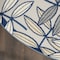 Homeroots 5' Navy Blue And Ivory Round Botanical Leaves Indoor Outdoor Area Rug 546653 - alternate 5