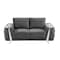 Homeroots 72in Dark Gray And Silver Velvet Loveseat 518574 - alternate 7