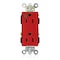 Leviton PlugsandReceptacles, 15A, 125VAC, Red, Nylon 16262-HGR - alternate 1