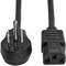 Eaton Tripp Lite Series Desktop Computer AC Power Cord, Right-Angle NEMA 5-15P to C13 - 10A, 125V, 18 P006-003-15D - alternate 1