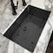 Whitehaus Collection Noah Plus 16 gauge Single Bowl Linen Textured Dual-Mount Sink Set WHNPL3318-MBLK - alternate 5