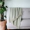 Homeroots Light Gray Woven 100% Cotton Throw Blanket 518774 - alternate 6