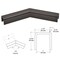Cr Laurence Matte Black 135 Degree Horizontal Corner for 11 Gauge Low Profile Cap Railings GRL107H3MBL - alternate 4