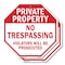 Signmission Private Property No Trespassing Vio, 6 inch X 6 inch, Plastic Sign, 2PK OC-P-2PACK-6-148 - alternate 1