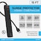 Digital Energy 6-Outlet Surge Protector Power Strip with 2 USB Ports, 15 Ft.; Black ENR1-1007 - alternate 3