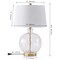 Jonathan Y Rae 26.5 in. Modern Glam Glass/Metal Gourd LED Table Lamp, Clear/Brass Gold JYL1067C - alternate 9