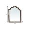 Homeroots 40" Gray Solid Wood Arch Dresser Mount Framed Mirror 285906 - alternate 3