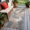 World Rug Gallery Vicenza Tropical Floral Indoor/Outdoor Runner Rug 2 ft 7 in x 12 ft Beige 8011BEIGE27X12 - alternate 1