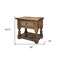 Homeroots 27" Brown Solid Wood One Drawer Nightstand 527063 - alternate 4