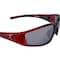 Crossfire Safety Glasses, Silver Mirror Lens, Shiny Black/Pearl Red Frame, Full-Frame, 1 PR 23233 - alternate 6