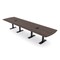 Skutchi Designs 14ft Conference Table W/ Power Unit | 14 Person Modular Arc Rectangle Meeting Table | Harmony Series HAR-AREC-48X168-T.BK-H3041-EBLK - alternate 1
