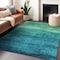 Homeroots 5' X 8' Teal Blue And Green Abstract Washable Indoor Outdoor Area Rug 618161 - alternate 6