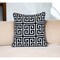 Homeroots 20" Black and White Interlocking Cotton Throw Pillow 529235 - alternate 1