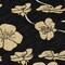Homeroots 8' Black And Gold Round Floral Washable Indoor Outdoor Area Rug 599996 - alternate 6