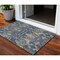 Homeroots 3' X 5' Navy Blue Green And Brown Floral Washable Indoor Outdoor Area Rug 605289 - alternate 1