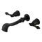 Kingston Brass Two-Handle Wall Mount Tub Faucet, Matte Black KS5020AL - alternate 1