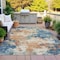 Homeroots 3' X 5' Teal Blue And Copper Abstract Washable Indoor Outdoor Area Rug 631975 - alternate 6